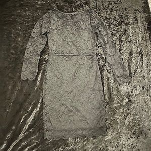 Black net mini dress